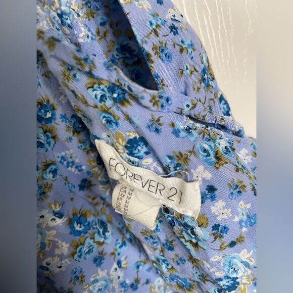 Blue floral forever 21 Medium mini dress - Picture 5 of 5
